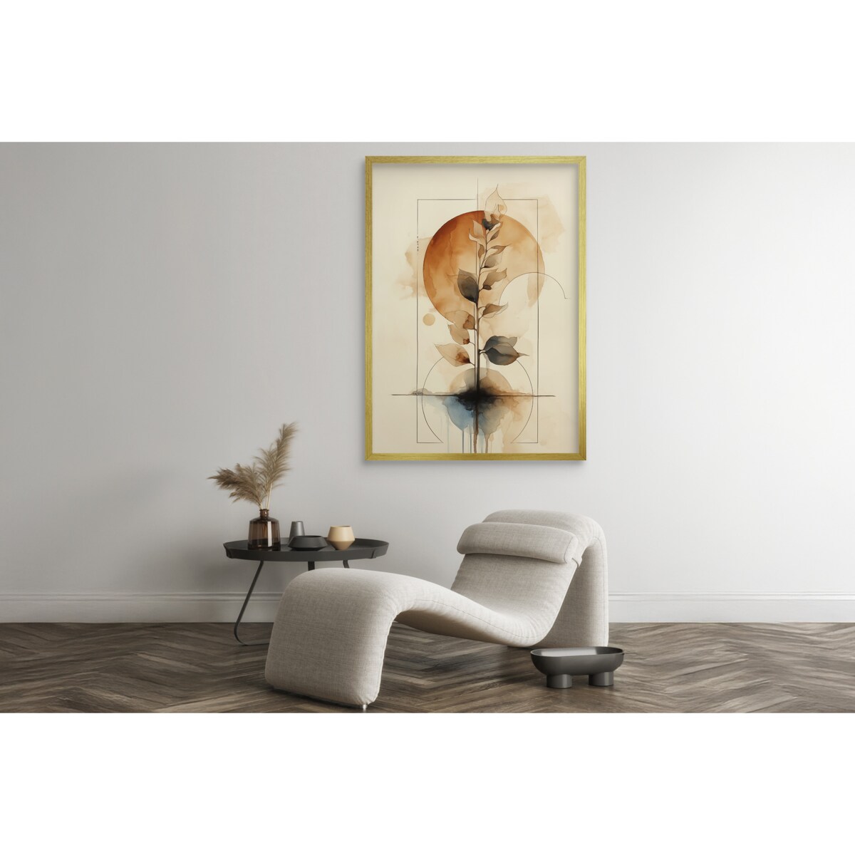 Plakaty na ścianę Beżowe Obrazy w ramie do sypialni salonu 50x70