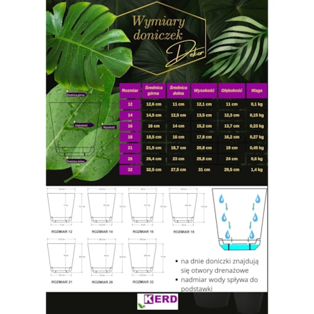 12 Doniczka DUO MARMUR WENECKI z podstawką MOSIĄDZ dwukolorowa biała + szare złote el. imitacja kamienia wykoń. satynowe matowe elegancka klasyczna