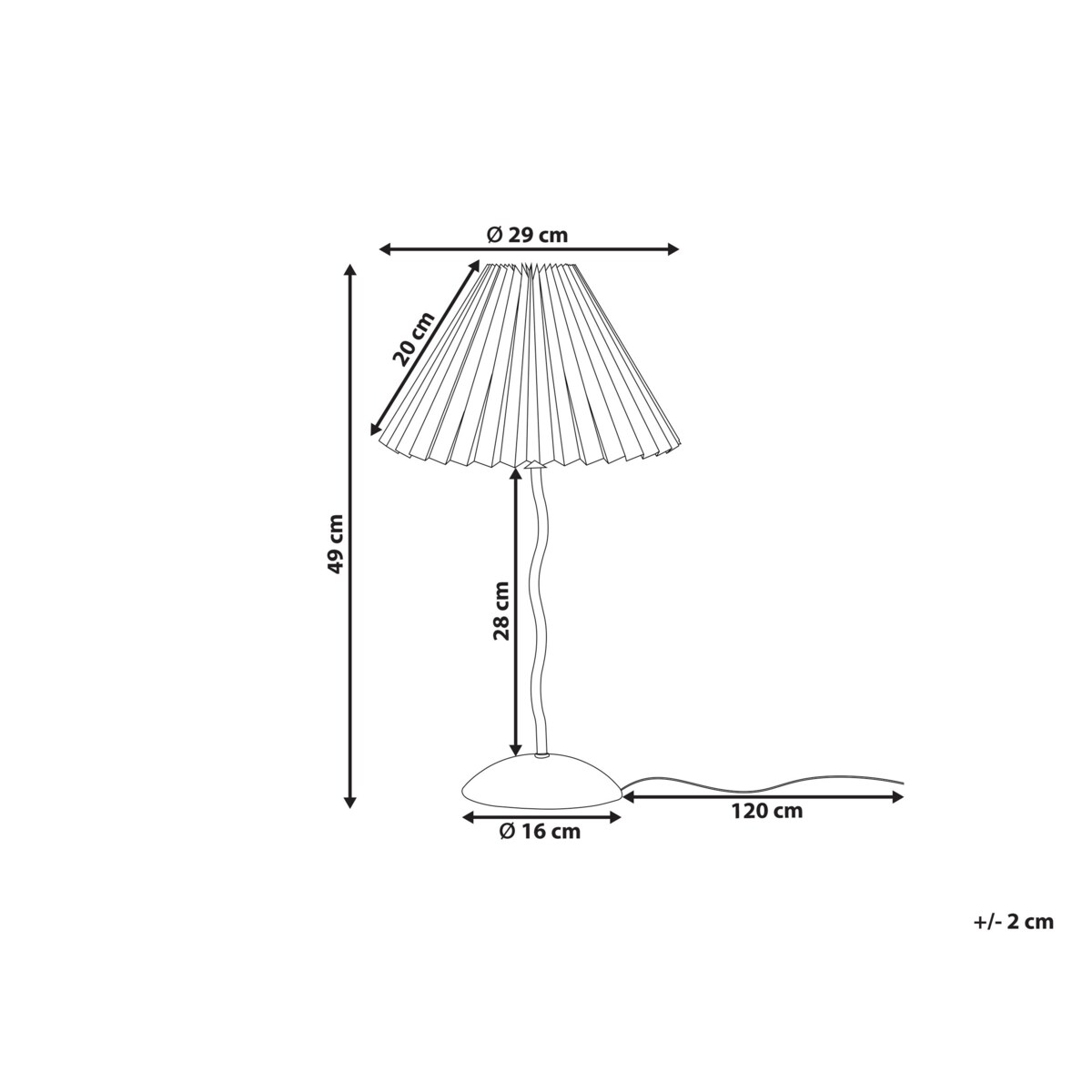 Lampa stołowa metalowa czarna z białym JIKAWO