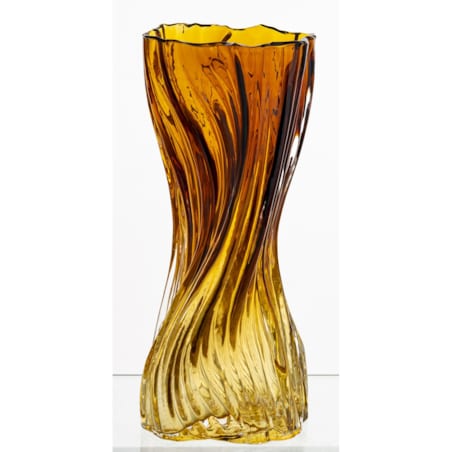 Wazon szklany 30x12,5x15 cm GULDAN brązowy