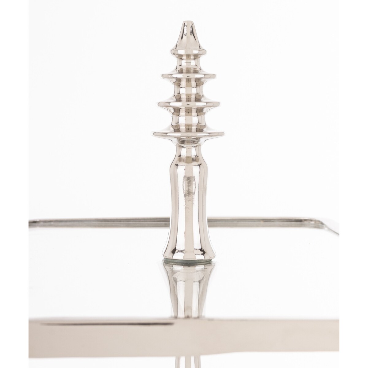 Patera 3-poziomowa szklana 55x47x31 cm ETERA-3 srebrna