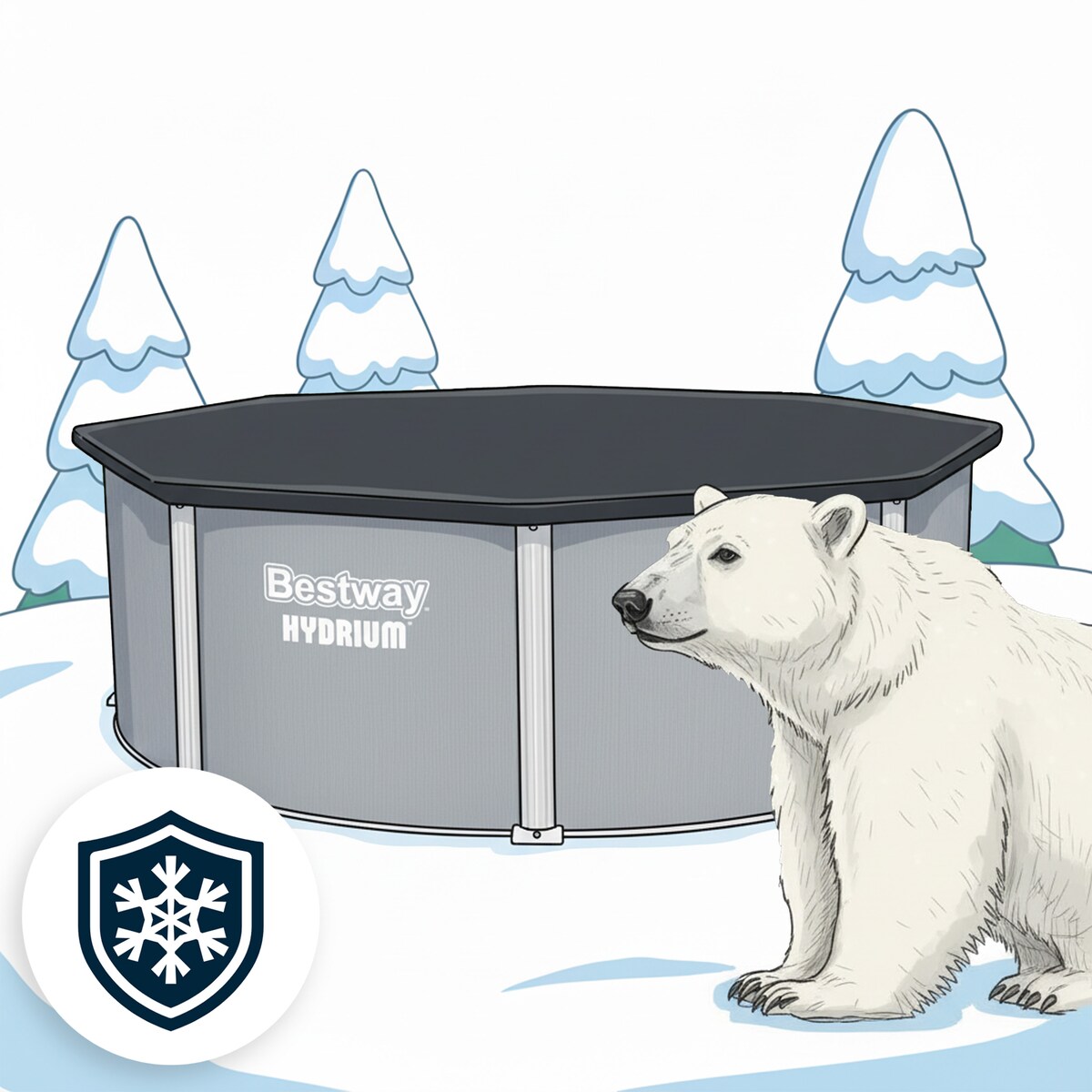 Basen stelażowy Hydrium 457x122 Bestway całoroczny 56384 zestaw