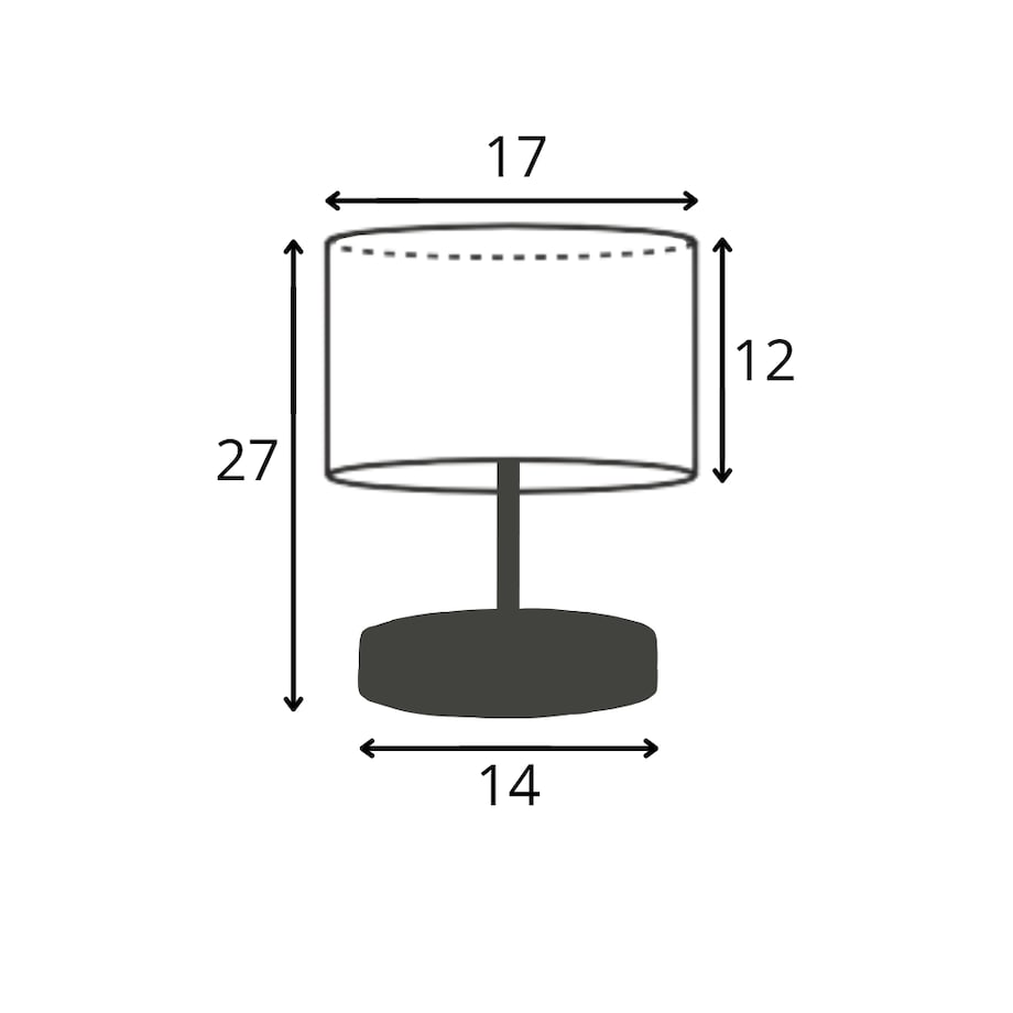 Lampka nocna na biurko lampa biurkowa LED z abażurem walec PICOLO