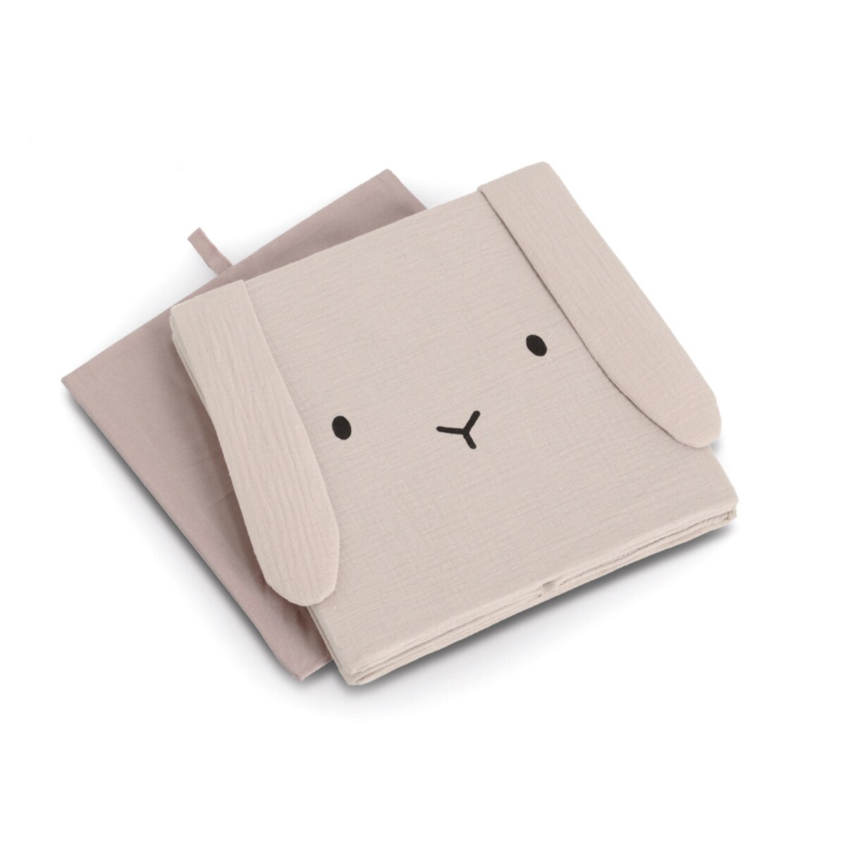 Pojemnik na zabawki muślinowy COZY KIDS z uszkami, 28 x 28 x 28 cm