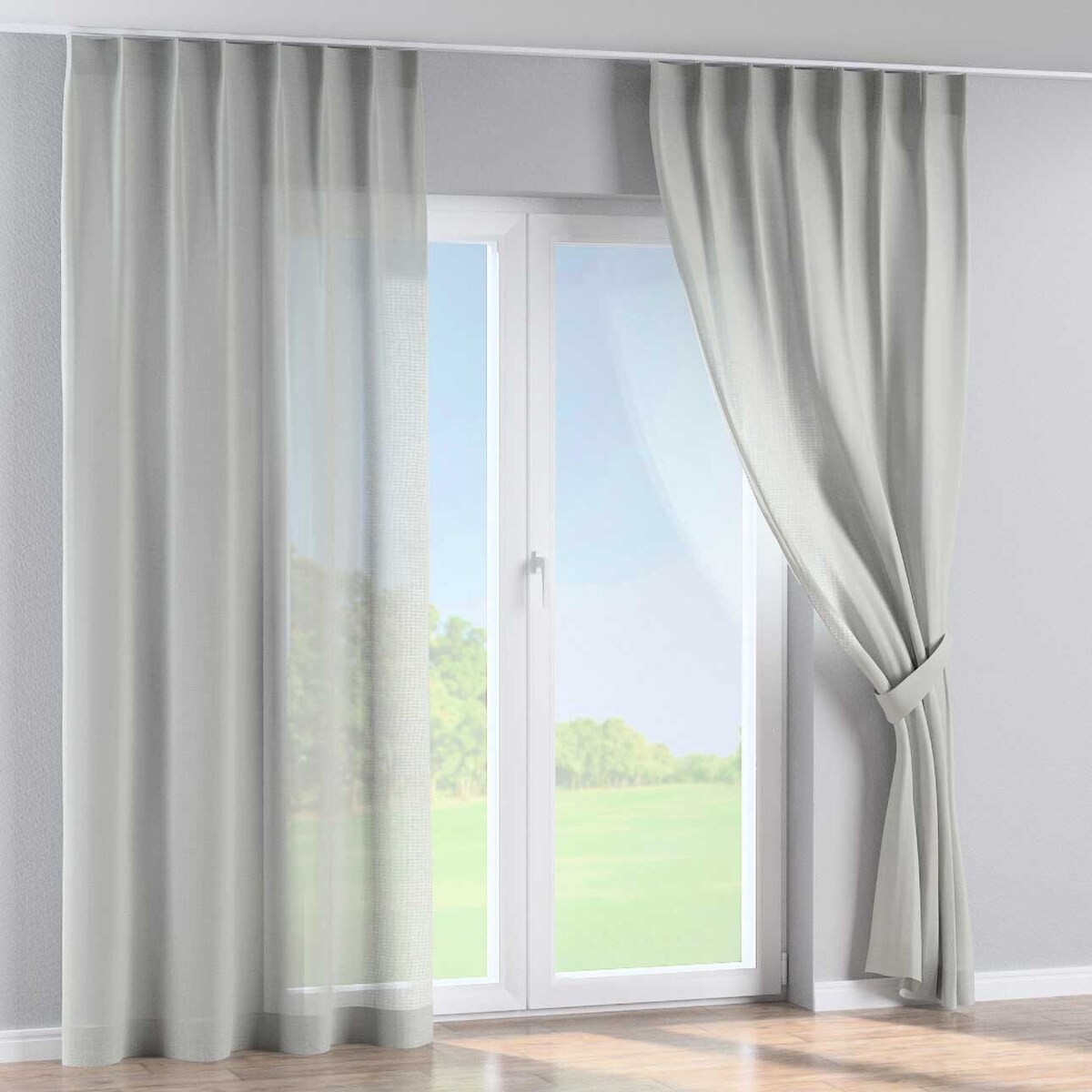 Zasłona na haczykach flex pojedynczych 130x245 prześwitujący, naturalny