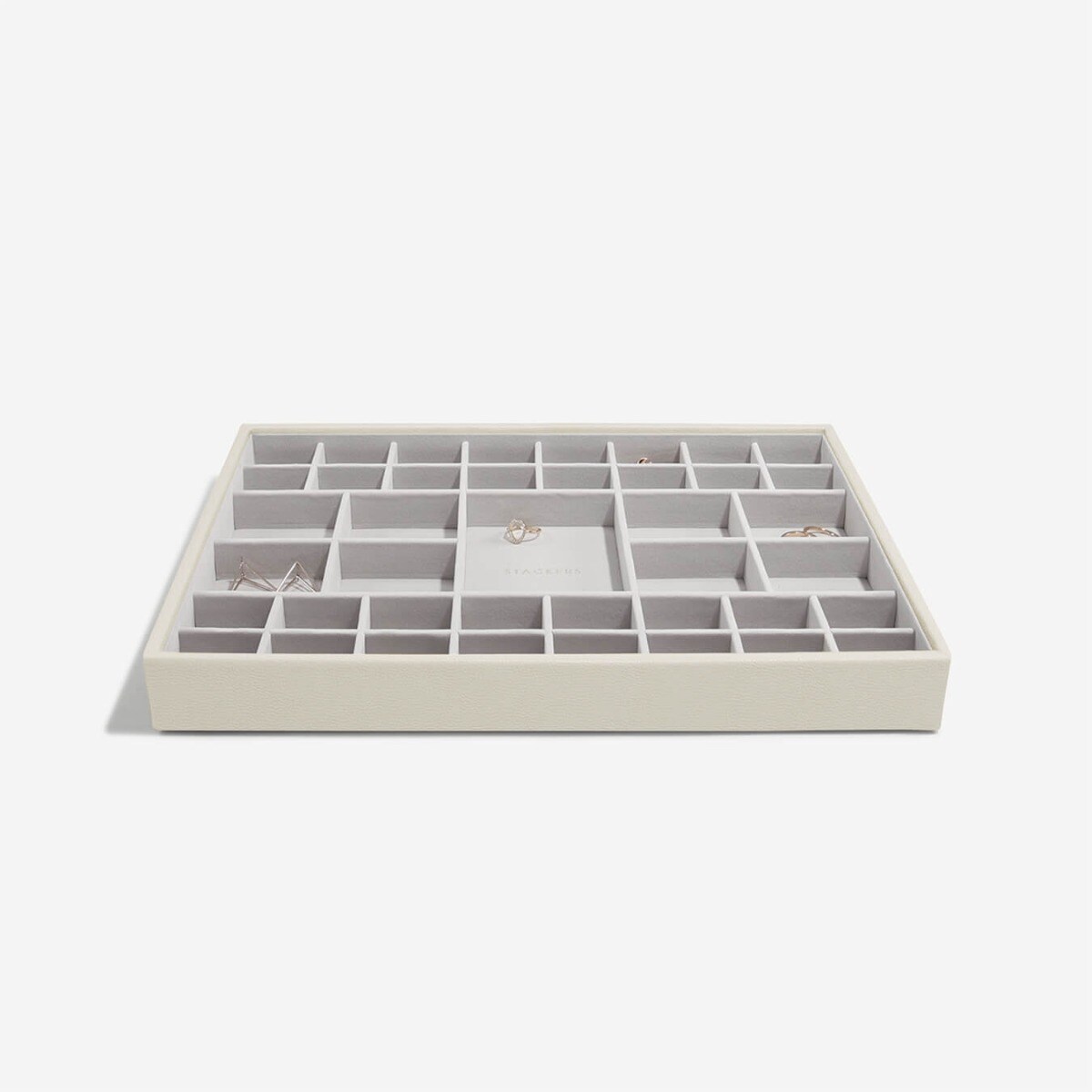Szkatułka na biżuterię Stackers 41 komorowa supersize jasnobeżowa