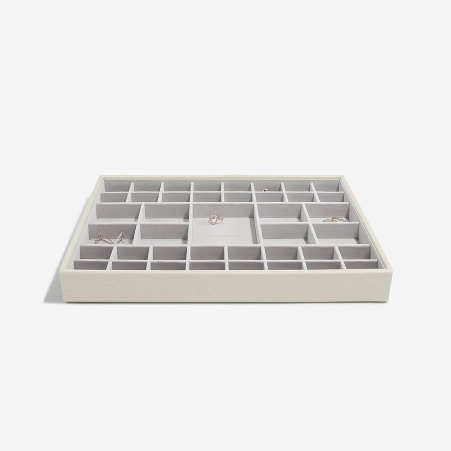 Szkatułka na biżuterię Stackers 41 komorowa supersize jasnobeżowa