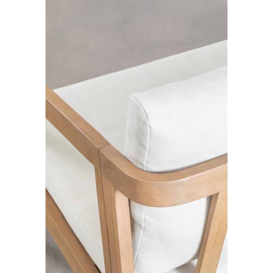 Zestaw ogrodowy: sofa, 2 fotele i stolik z drewna akacjowego Kaela