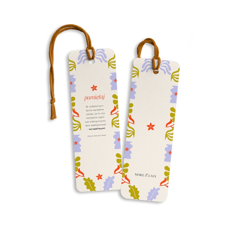 Zakładka do książki, plannera – szczęście