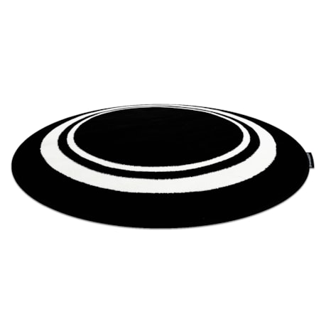 Dywan HAMPTON Border koło ramka czarny koło 200 cm