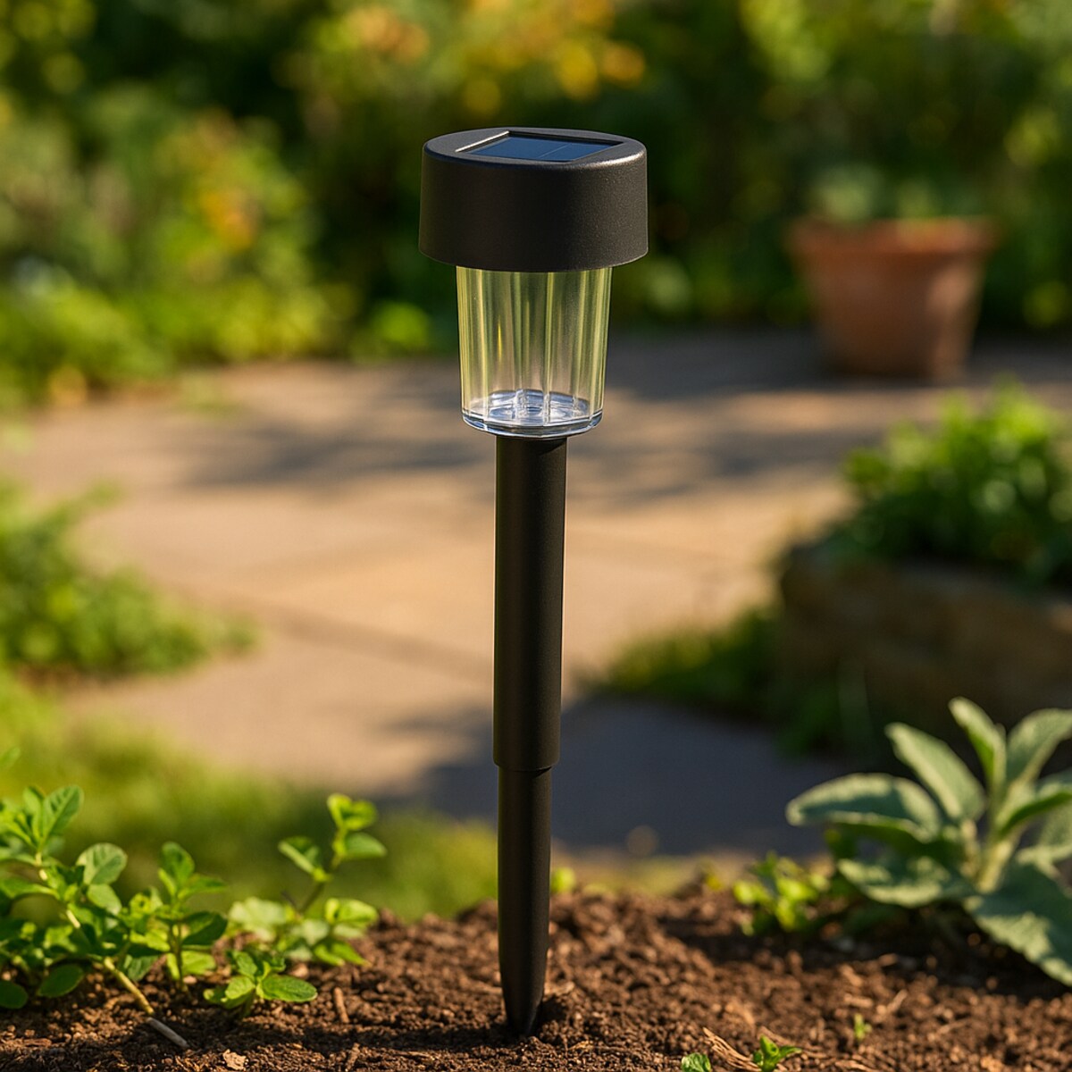 Lampka Solarna Ogrodowa  Słupek Do Wbicia W Ziemię Zewnętrzna Latarnia