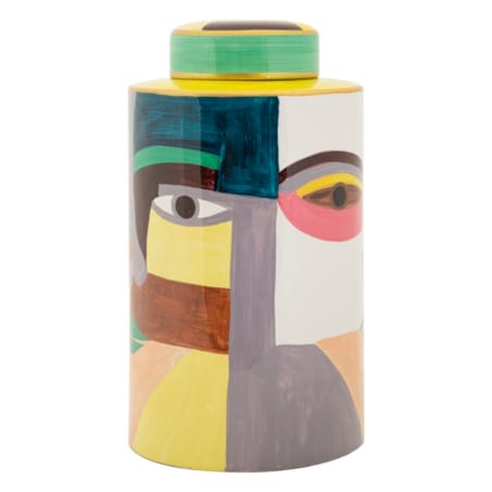 Osłonka dekoracyjna Piccassy Color Top, kolor wielokolorowy, ceramika, 19 x 19 x 33 cm, styl nowoczesny, na doniczkę do salonu, Mauro Ferretti