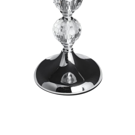 Świecznik szklany 36 cm srebrny COTUI