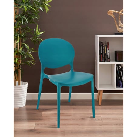 Krzesło ogrodowe plastikowe JUSTIN marine