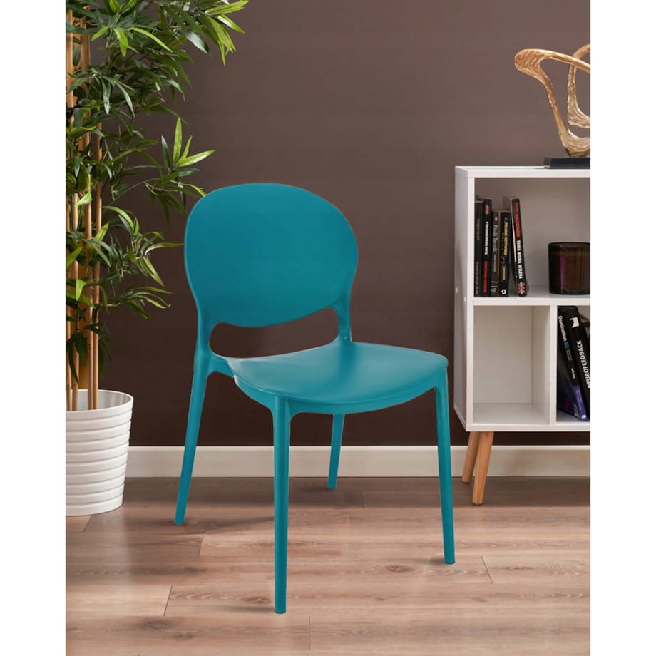 Krzesło ogrodowe plastikowe JUSTIN marine