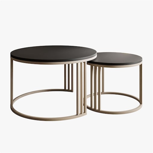 Stolik kawowy LORI 2w1 KASZMIR MAT, blat czarny mat