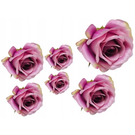 6X SZTUCZNY KWIAT RÓŻA główka do wiązanki stroiki grób cmentarz WIEŃCE