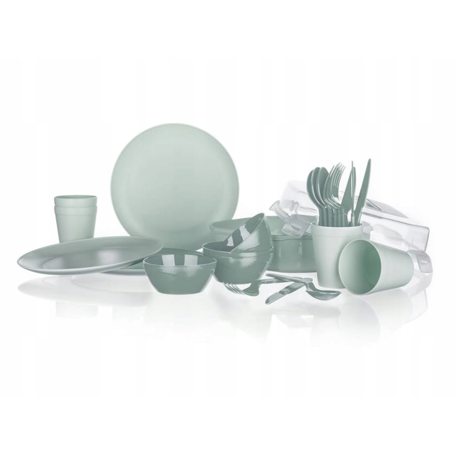 ZESTAW KEMPINGOWY PIKNIKOWY dla 4 os. w pudełku