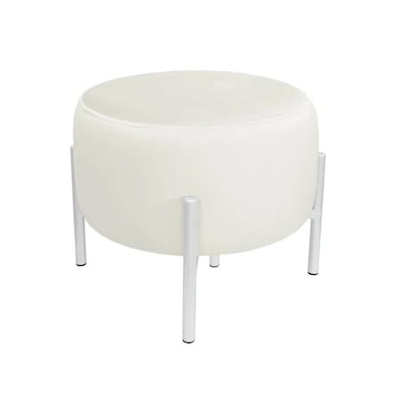 Pufa WILFRED MG VELVET ecru/biała