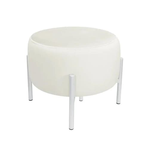 Pufa WILFRED MG VELVET ecru/biała