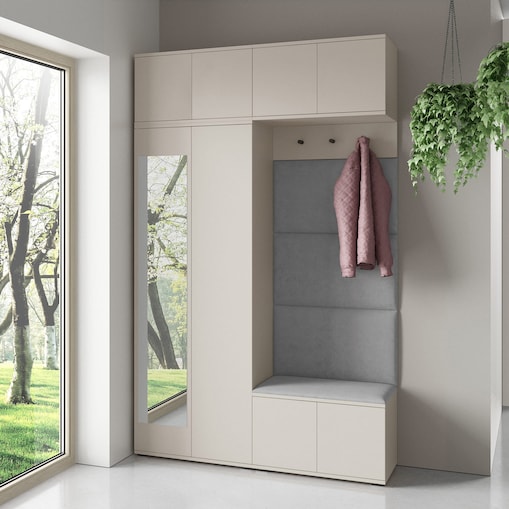 Zestaw do przedpokoju Napoli wersja 1 z panelami Trinity 33 beżowy