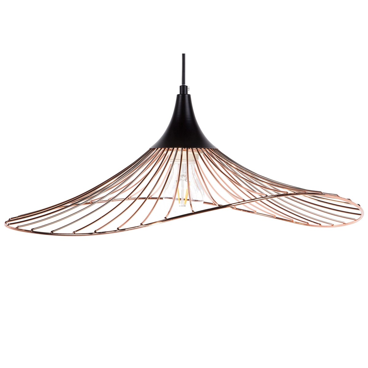 Lampa wisząca metalowa miedziana MAZARO