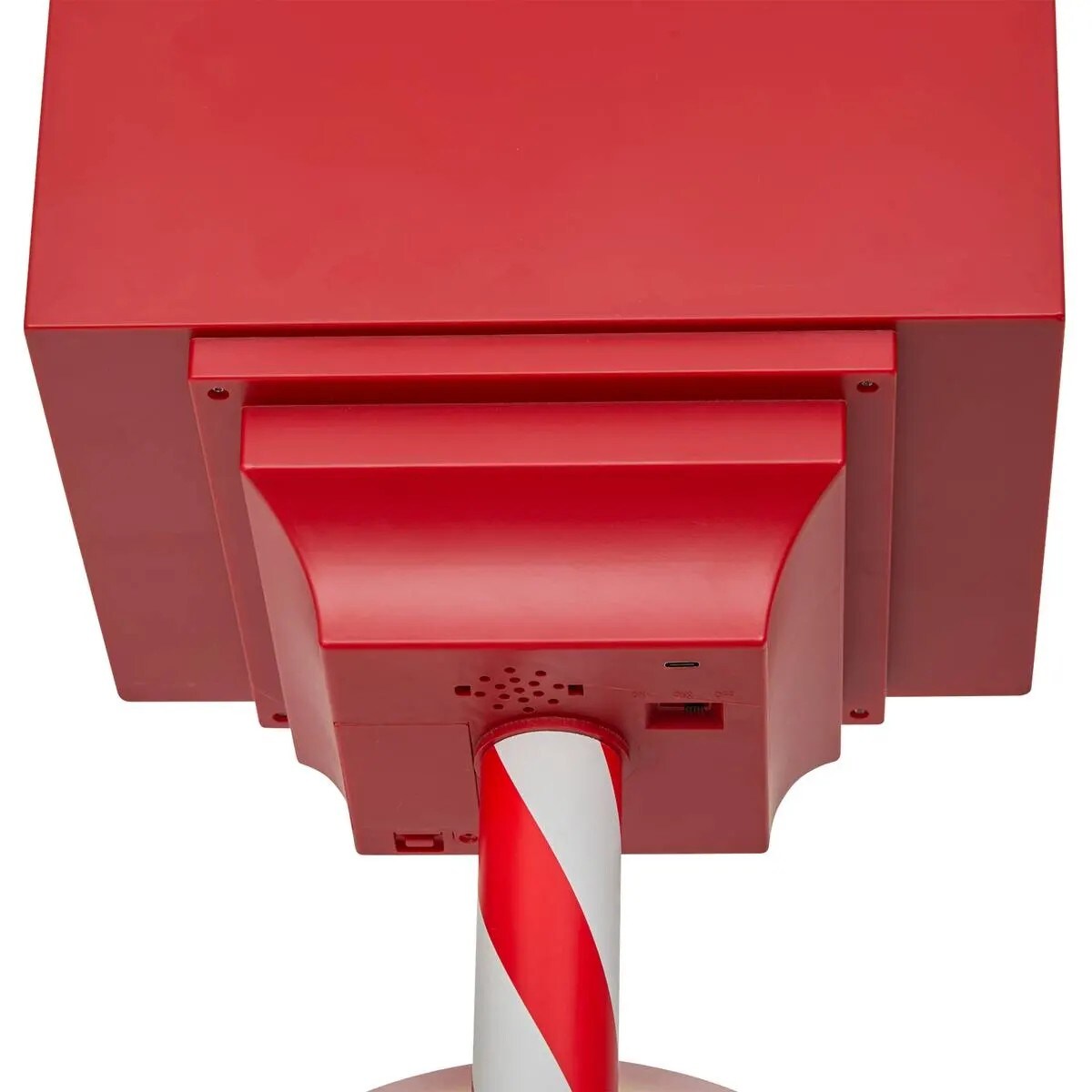 Skrzynka na listy świąteczna LED, czerwona, 120 cm