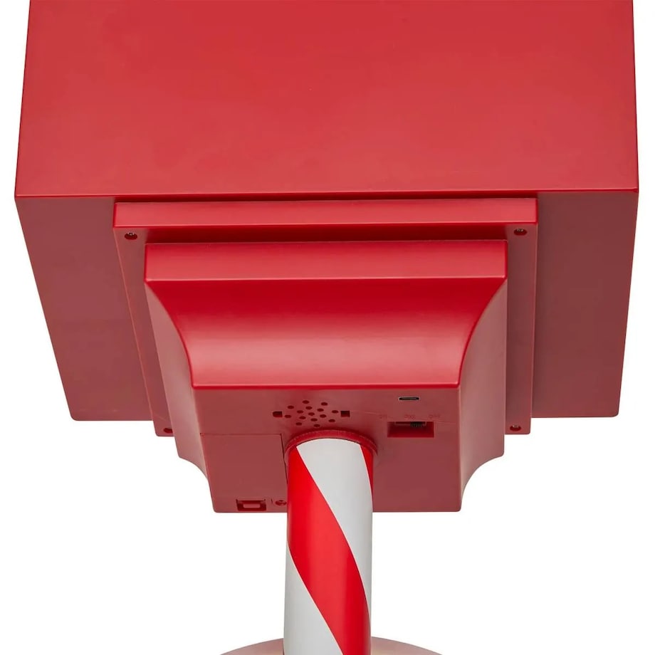 Skrzynka na listy świąteczna LED, czerwona, 120 cm