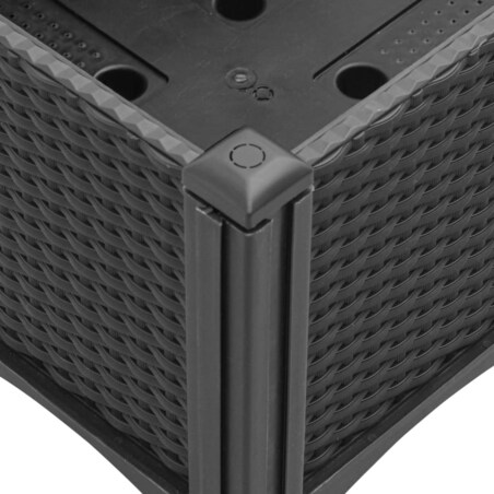 vidaXL Donica ogrodowa z nóżkami, czarna, 120x40x42 cm, PP