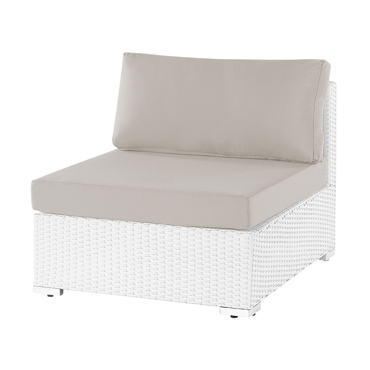 Duży zestaw wypoczynkowy dla 4 osób Prawostronny Technorattan Biały SANO