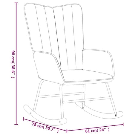 vidaXL Fotel bujany z podnóżkiem, różowy, obity aksamitem