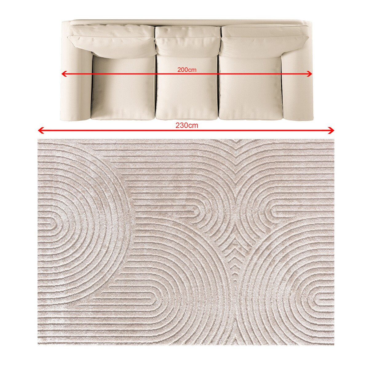 Dywan Lavia beige 160x230 cm, 160x230 cm