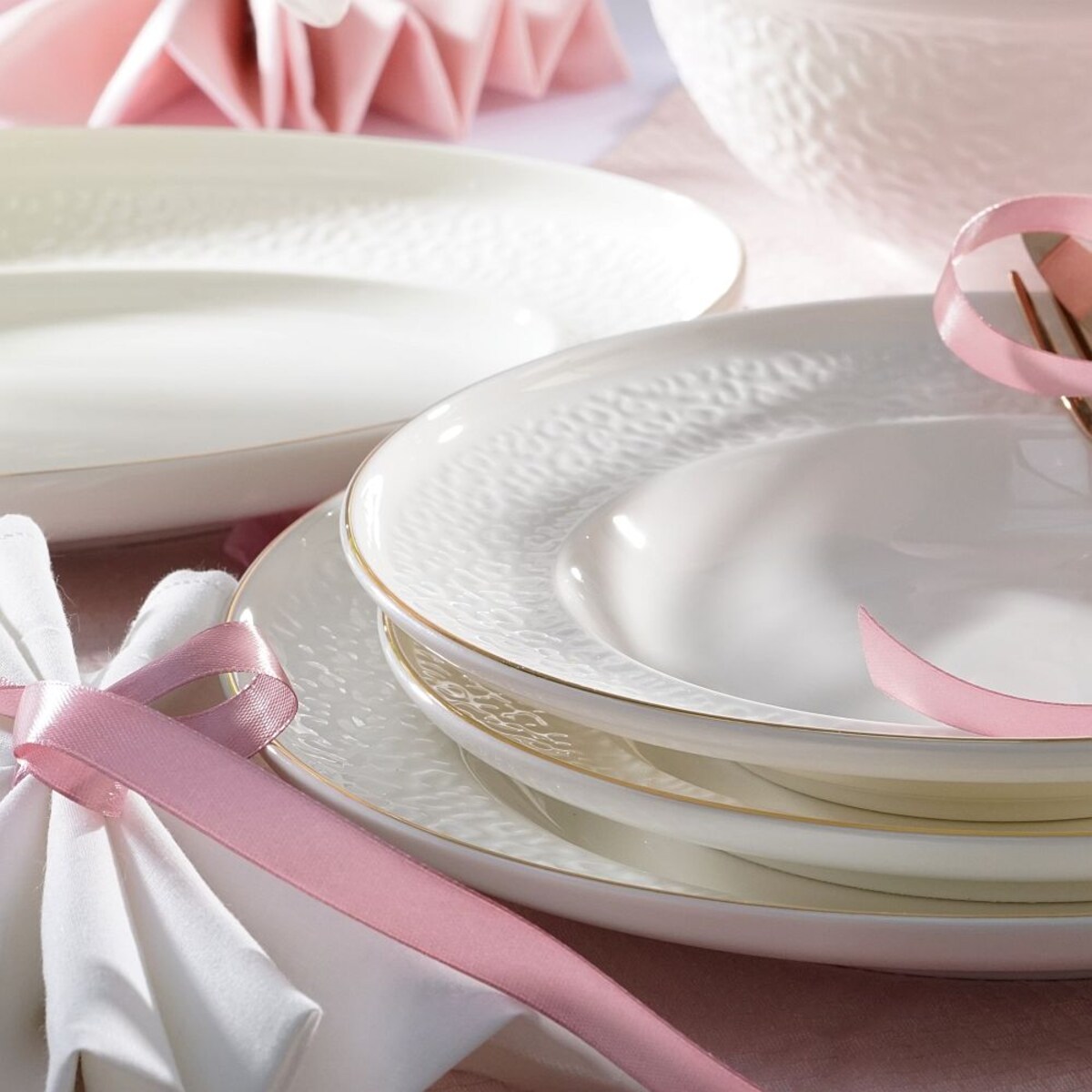 VILLA ITALIA Serwis obiadowo kawowy na 6 osób porcelanowy IDALIA