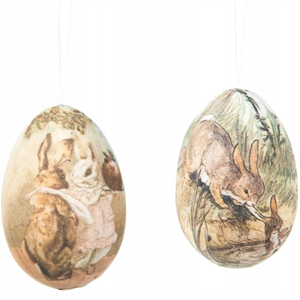 ZAWIESZKA DEKORACJA NA WIELKANOC JAJKO JAJO 2 szt NA DRZEWKO DRZWI PREZENT