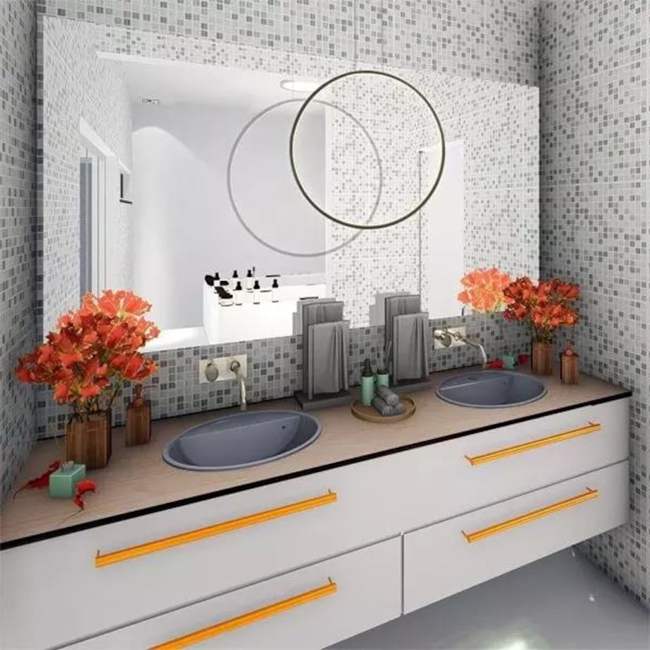 Lampa wisząca Ledowe Okręgi No.1 X 80cm 3k 43W czarny