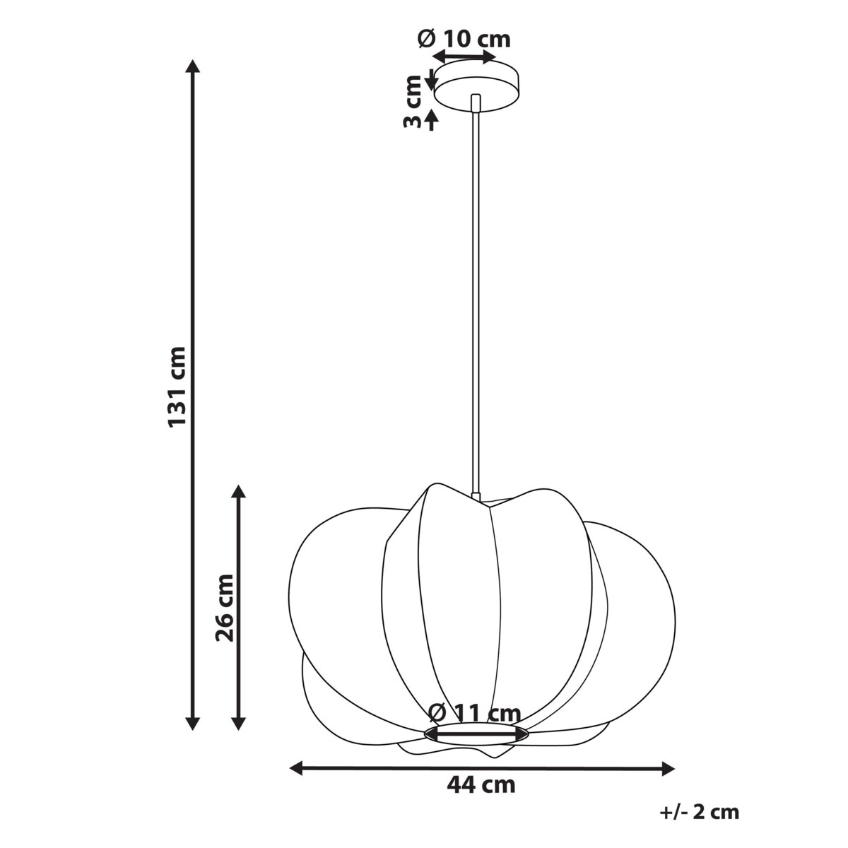 Lampa wisząca rattanowa naturalna KIBI