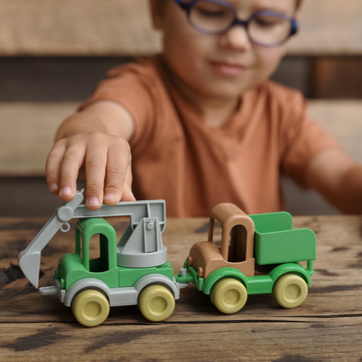Replay Kid Cars Zestaw WADER Wywrotka i Koparka Zabawki Pojazdy Dla Dzieci