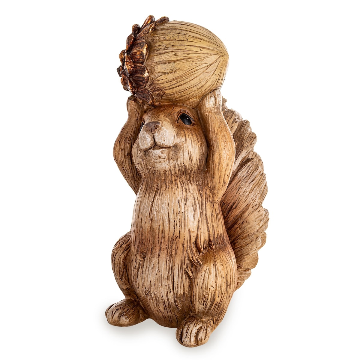 Dekoracja wiewiórka 20,5x10x3 cm SIMON z żołędziem nad głową