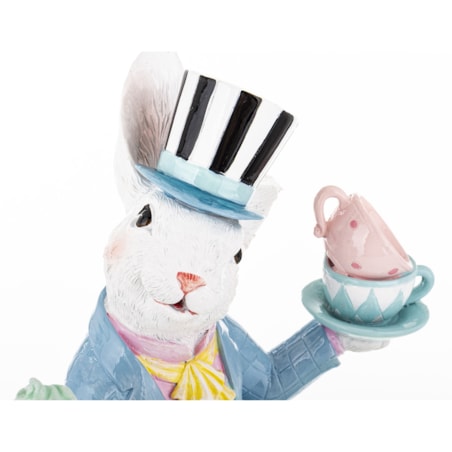 Dekoracja - królik na herbacianym czajniczku 41,5x22x13,5 cm CIRCUS