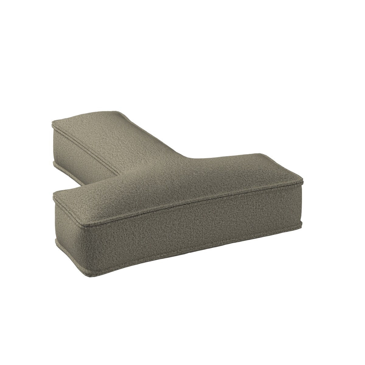 Poduszka literka T, ciemny beż, 35x40cm, Boucle