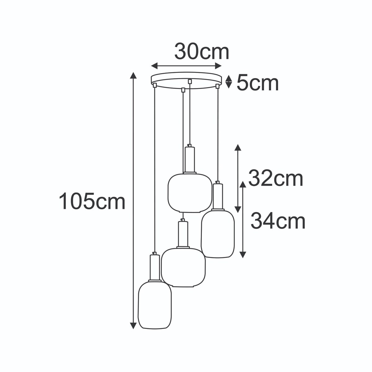 Lampa wisząca K-5872 z serii FABIO