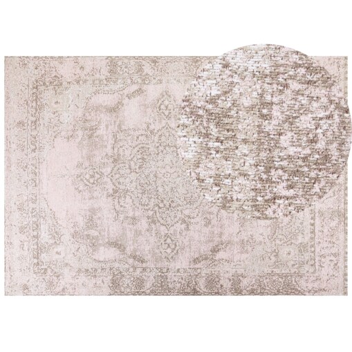 Dywan bawełniany 160 x 230 cm różowy MATARIM