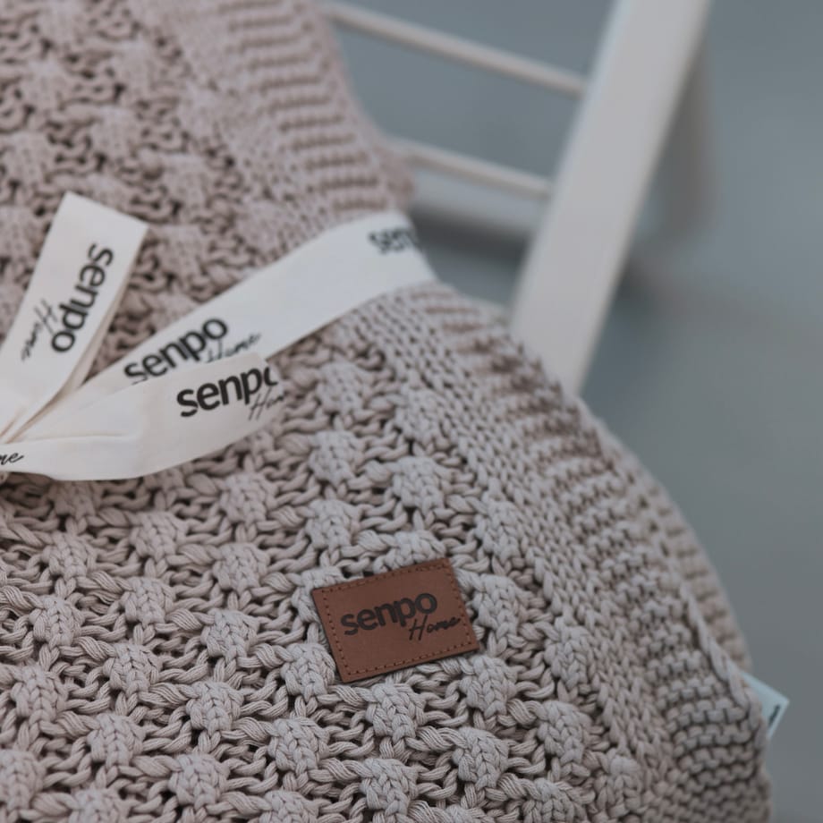 Koc dzianinowy Senpo Beżowy