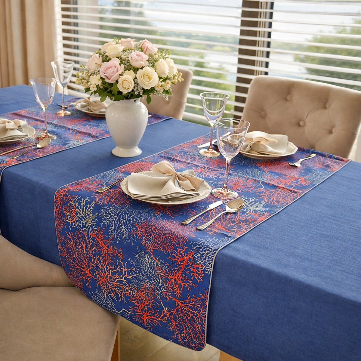 Bieżnik z motywem morskim – wodorosty Seaweed – 50 × 220 cm