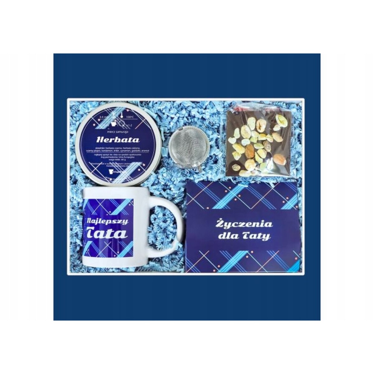Zestaw prezentowy BOX prezent upominek dla TATY OJCA TEŚCIA kubek herbata