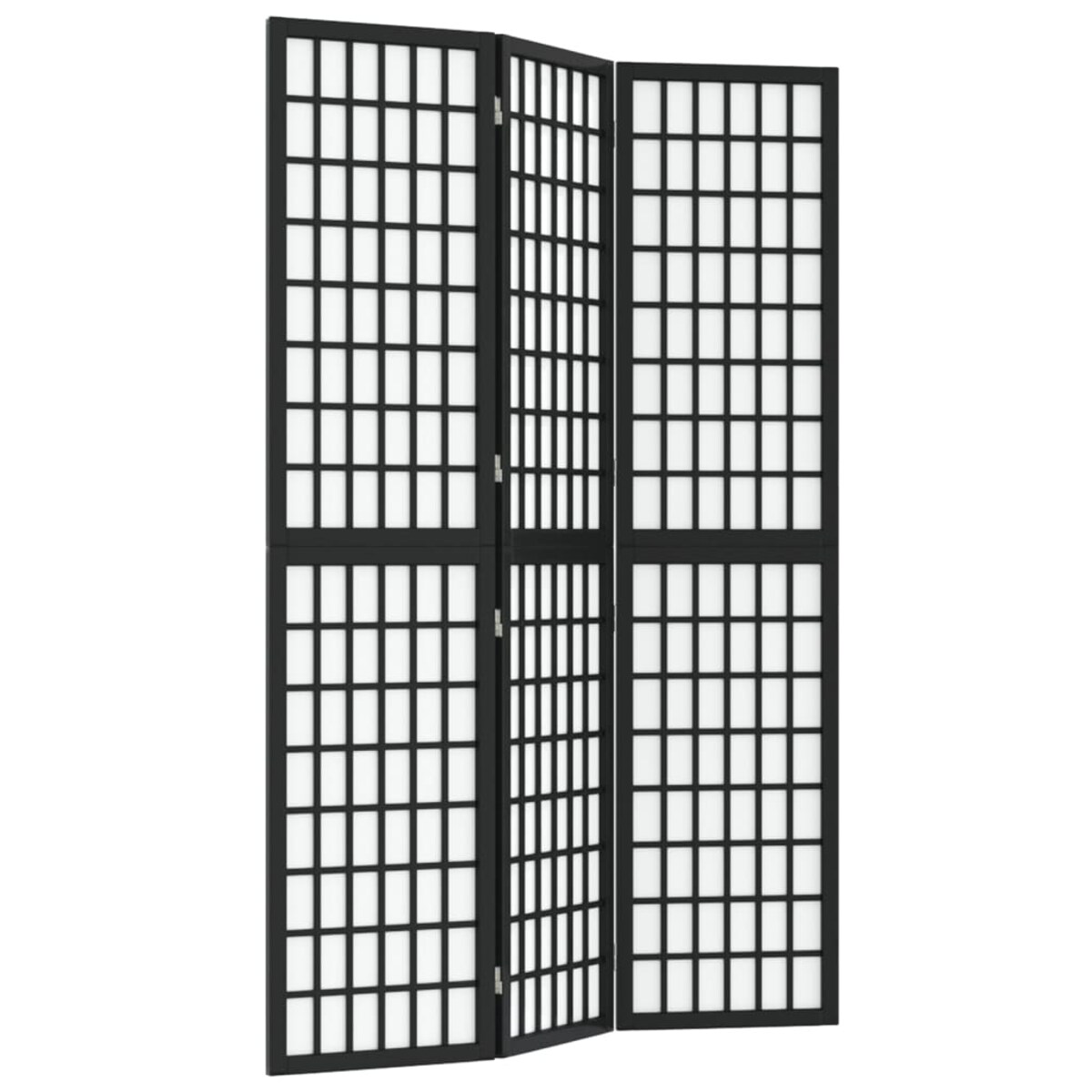 vidaXL Składany parawan 3-panelowy, styl japoński, 120x170 cm, czarny