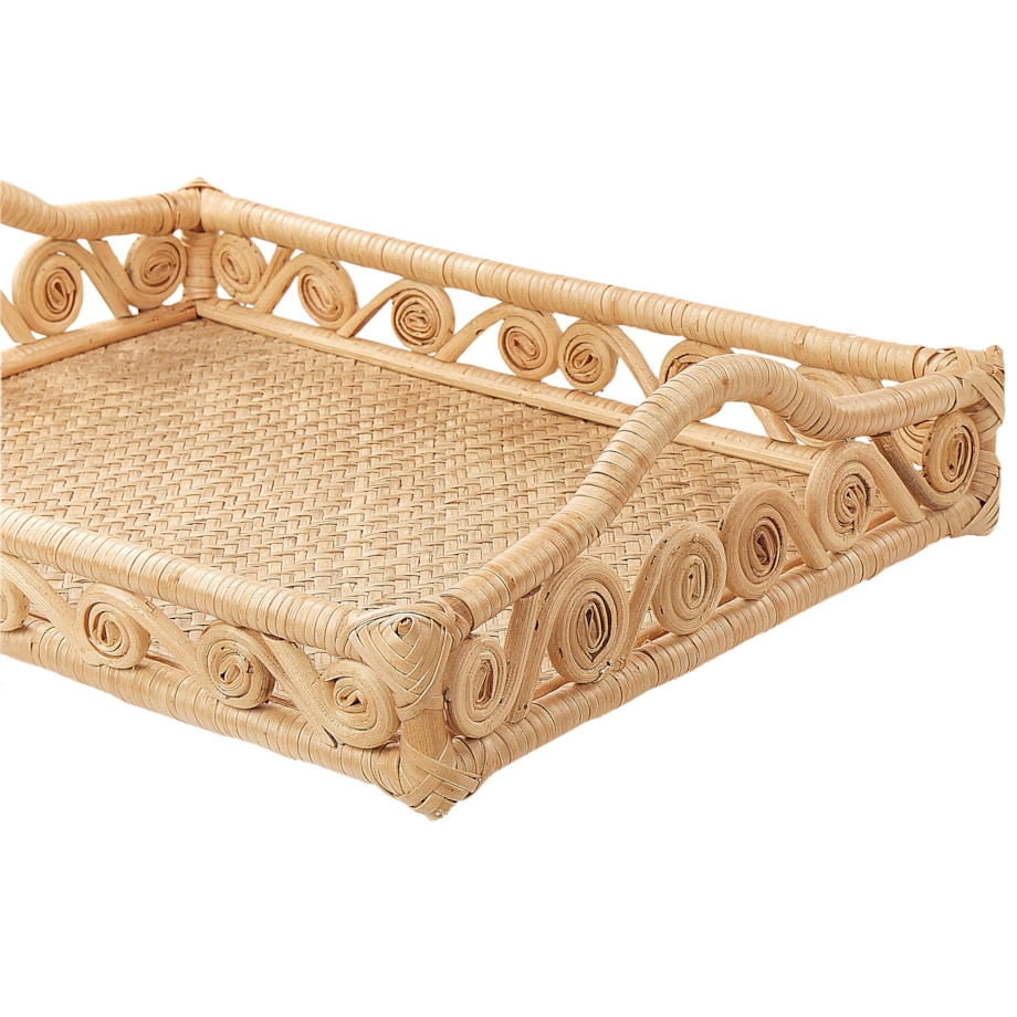 Taca dekoracyjna z rattanu jasna CALAYAN