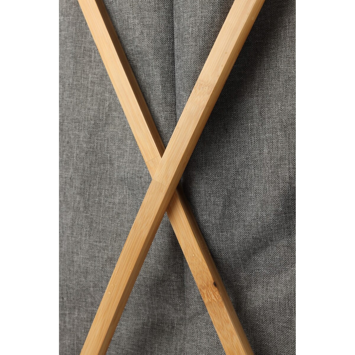 Kosz na pranie 145 L stojący BAMBUSOWY składany szary