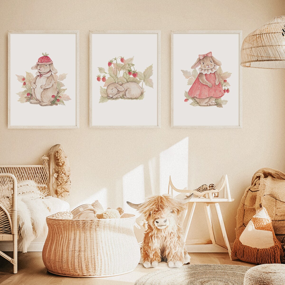 3 x plakat dla dzieci | króliczki 30x40