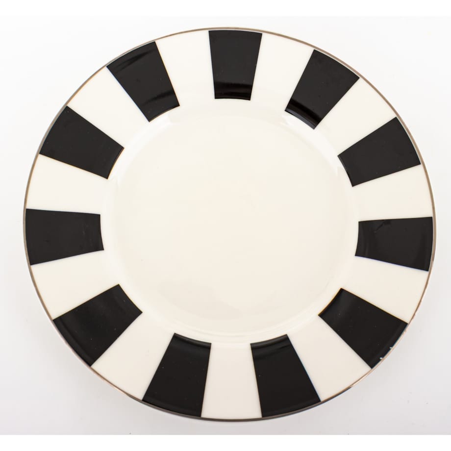 Filiżanka 220 ml i spodeczek, w czarne pionowe paski, w pudełku, LARGO